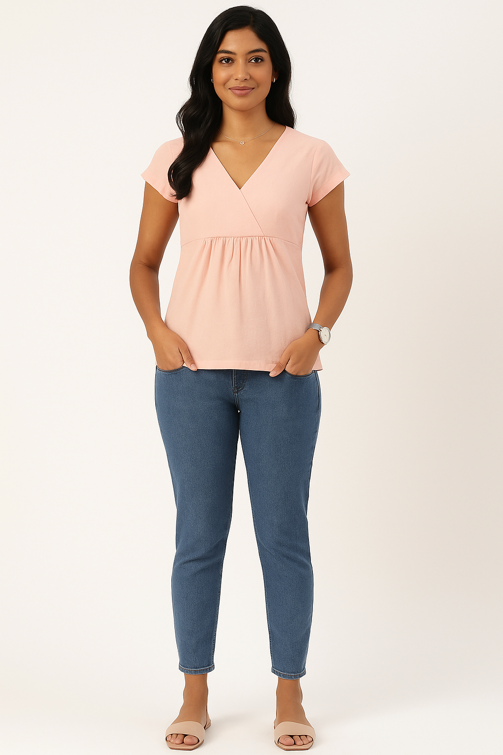 Pink Everyday Flare Empire Top