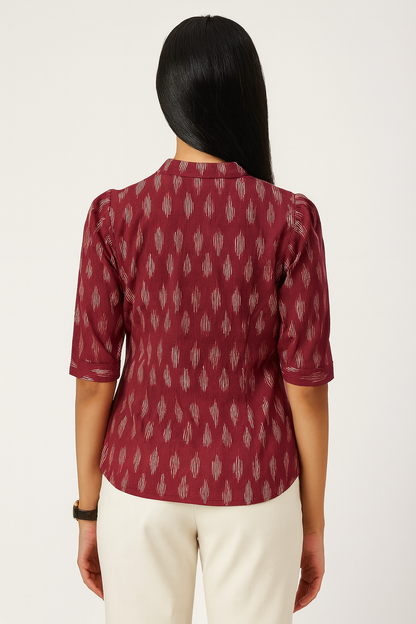 American Brown ikkat tunic