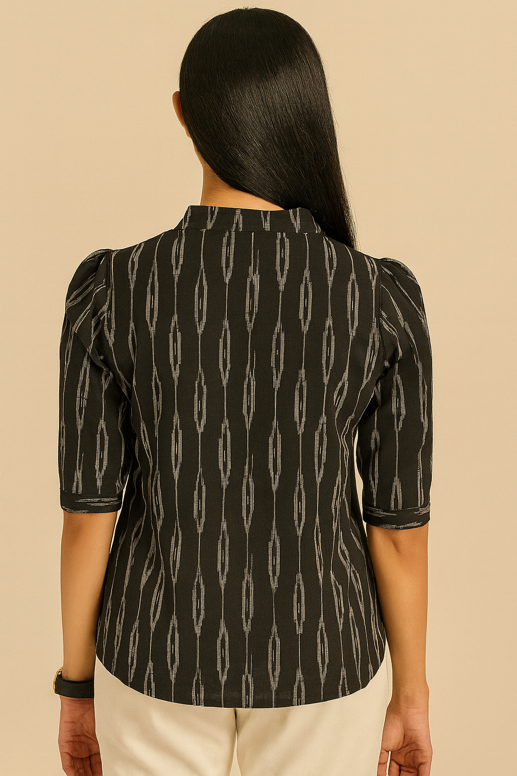 Black Ikkat tunic
