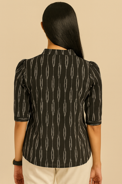 Black Ikkat tunic