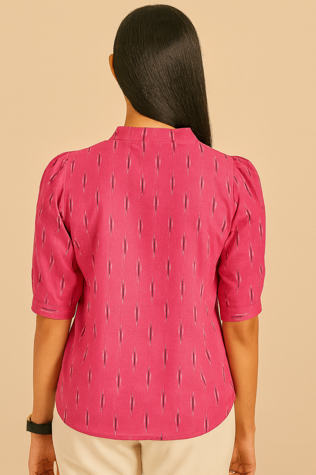 Pink ikkat tunic