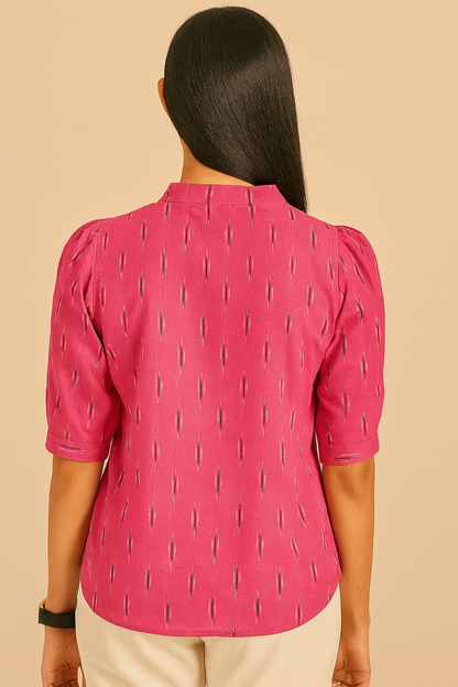 Pink ikkat tunic