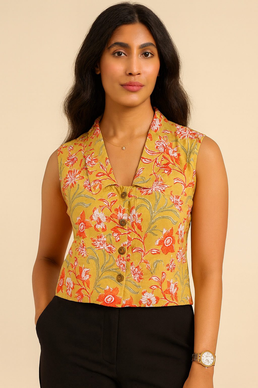 Mustard Yellow Crop Top
