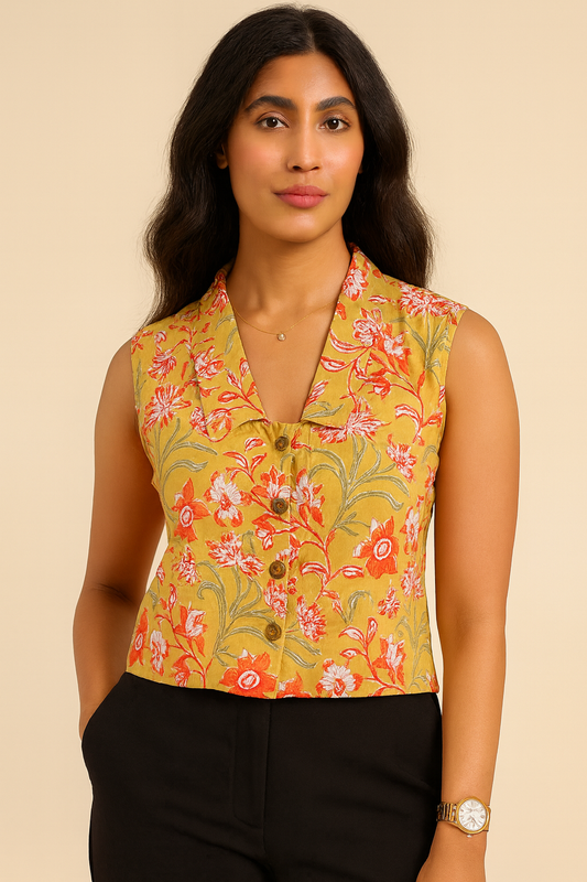 Mustard Yellow Crop Top