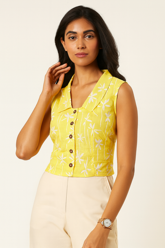 Yellow Crop Top
