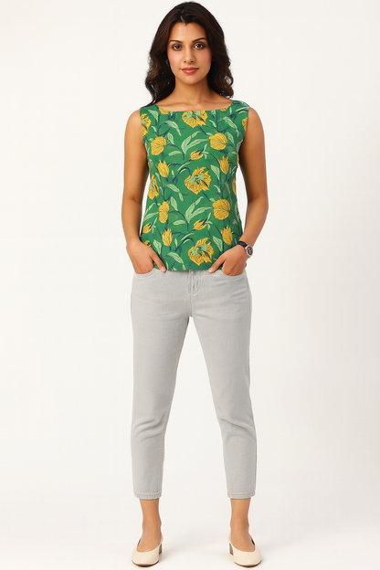 Green Sleeveless Tunic