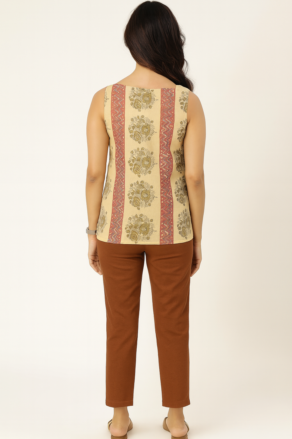 Beige Sleeveless Tunic